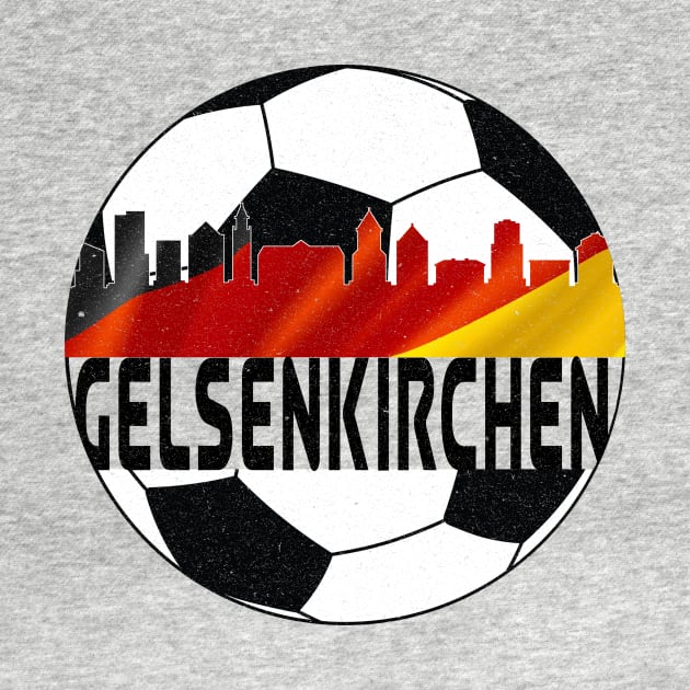 Gelsenkirchen Germany Euro 2024 football—Black text by Rocky Ro Designs